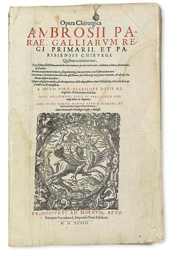 PARÉ, AMBROISE. Opera chirurgica.  1594